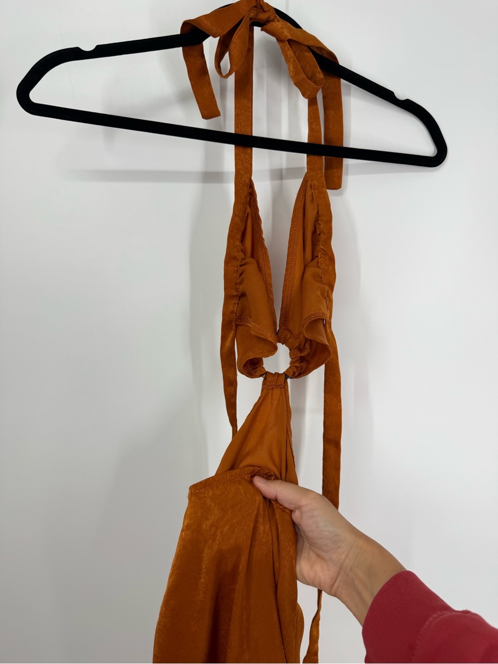Peppermayo Burnt Orange Cutout Maxi Dress Backless Halter Party Dinner Size 0 - Picture 7 of 10